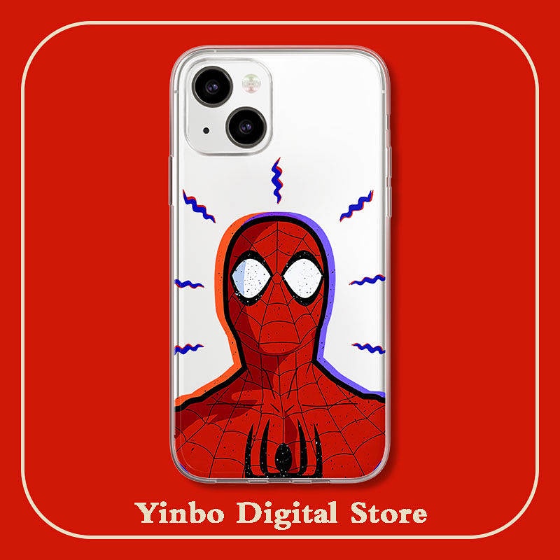 iPhone 13pro Spider-Man Phone Case Apple 12 European and American Marvel 11 Niche XR Transparent Xs Funny 8 Soft Case u12w