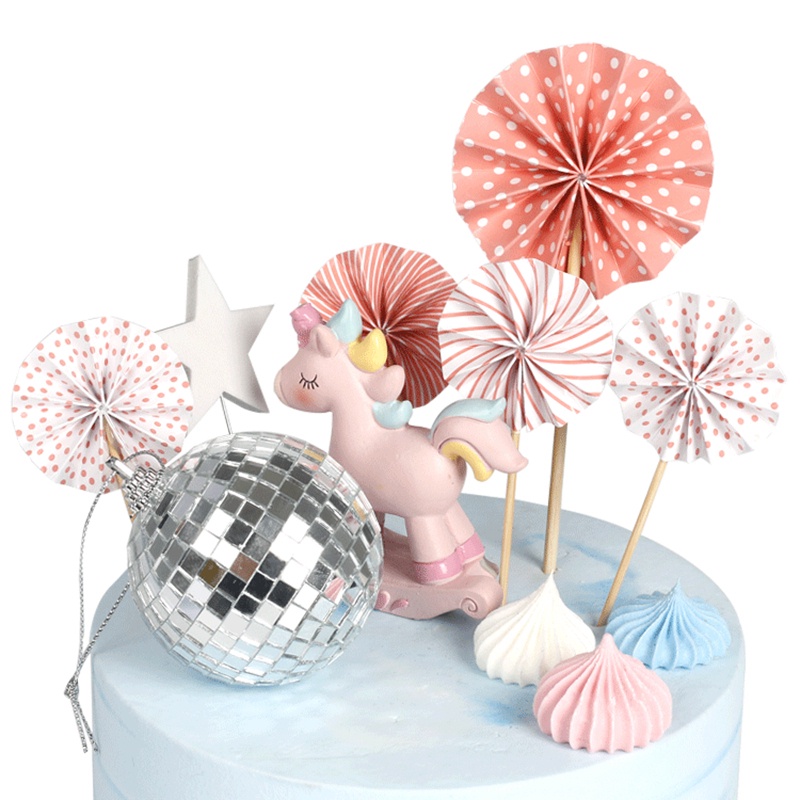 Set 4 topper cắm trang trí bánh hình cối xay gió