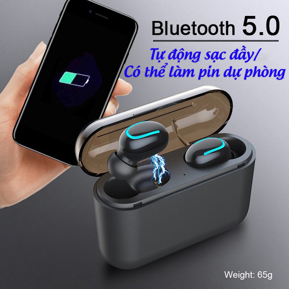 [TOP BÁN CHẠY] Tai nghe Bluetooth HBQ – Q32 2020 True Wireless Chống Nước IPX5 Chính Hãng