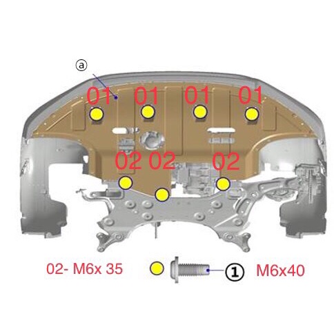 NóChắn bùn gầm động cơ Hyundai Elantra 2016-2021; 2022-2023