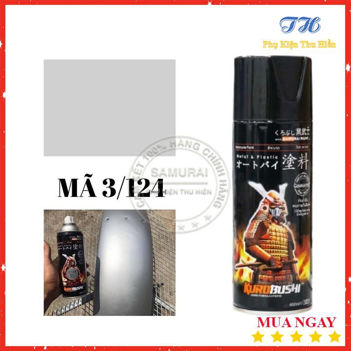 Sơn Xịt Xe Samurai Màu Bạc -Mã 3/124