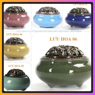 Trầm hương [HÀNG CAO CẤP], dụng cụ đốt trầm, lư đốt trầm men rạn ngọc cao cấp - Tặng kèm nụ trầm .