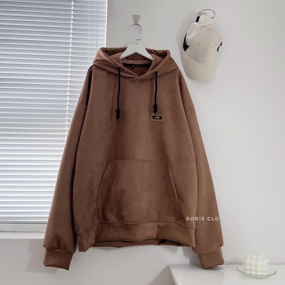 Hoodie Mũ Rộng Whynot Dáng Rộng Unisex Nam Nữ Tay Bồng Chữ Lưng Logo Ngực Hàn Quốc Mũ To