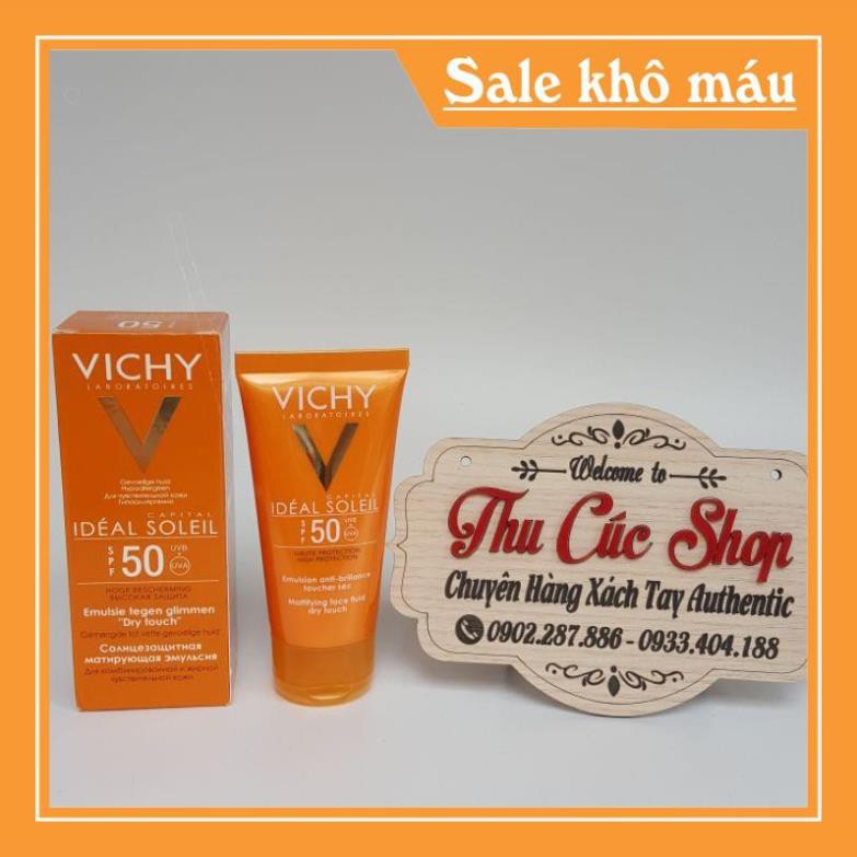 Kem chống nắng Vichy SPF50 không gây nhờn rít [HÀNG CHÍNH HÃNG PHÁP]