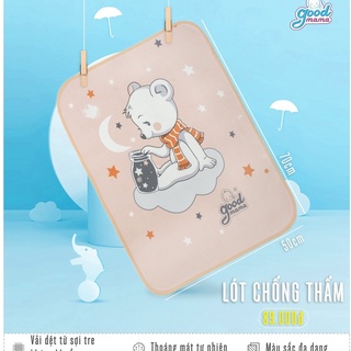 Tấm lót chống thấm Goodmama 4 lớp cotton dùng được 2 mặt hàng cao cấp xuất khẩu