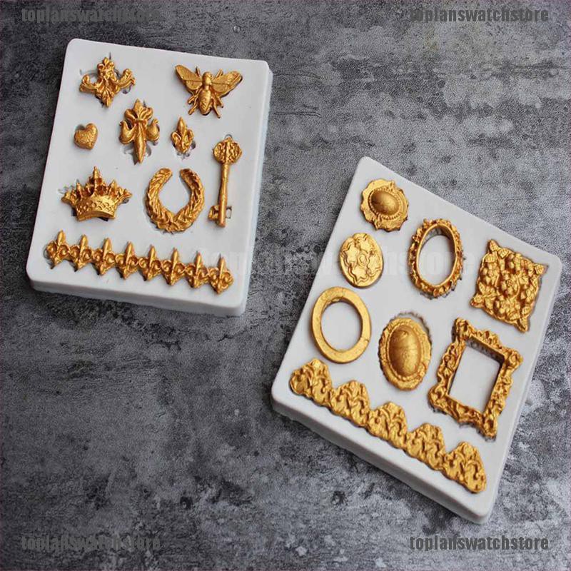 Khuôn Silicone Làm Bánh Hình Khung Ren Kiểu Vintage