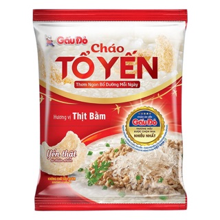 CHÁO TỔ YẾN GẤU ĐỎ VỊ THỊT BẰM GÓI 50G