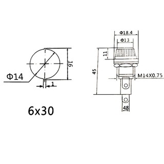 Giá đỡ cầu chì ống thủy tinh
