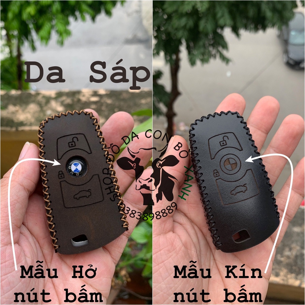 Bao da chìa khóa BMW series 3 5 7 X GT handmade da thật 002