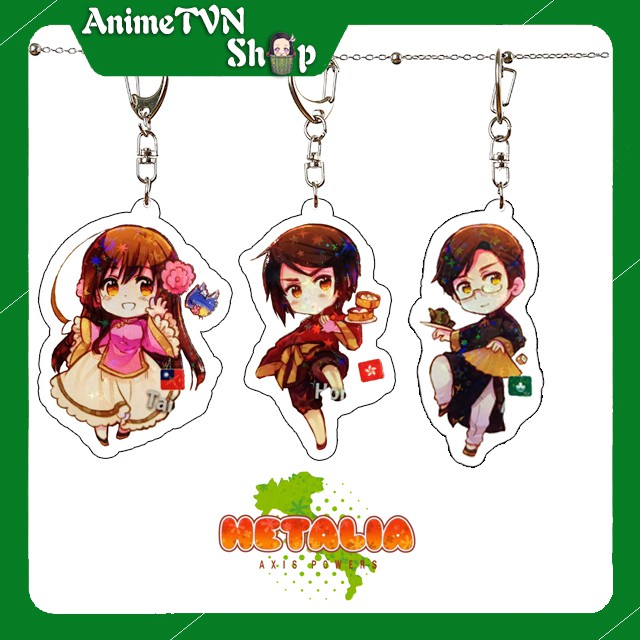 Móc khoá Mica anime manga Hetalia - Nhựa Cứng Acrylic In 2 mặt sắc nét ( ảnh thật )