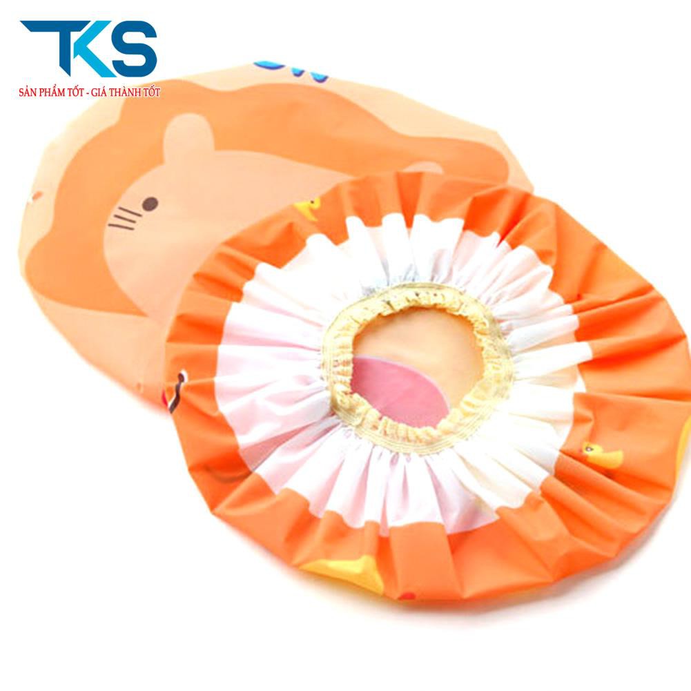 Mũ trùm tóc khi tắm kiểu hoạt hình xinh xắn chống thấm nước
