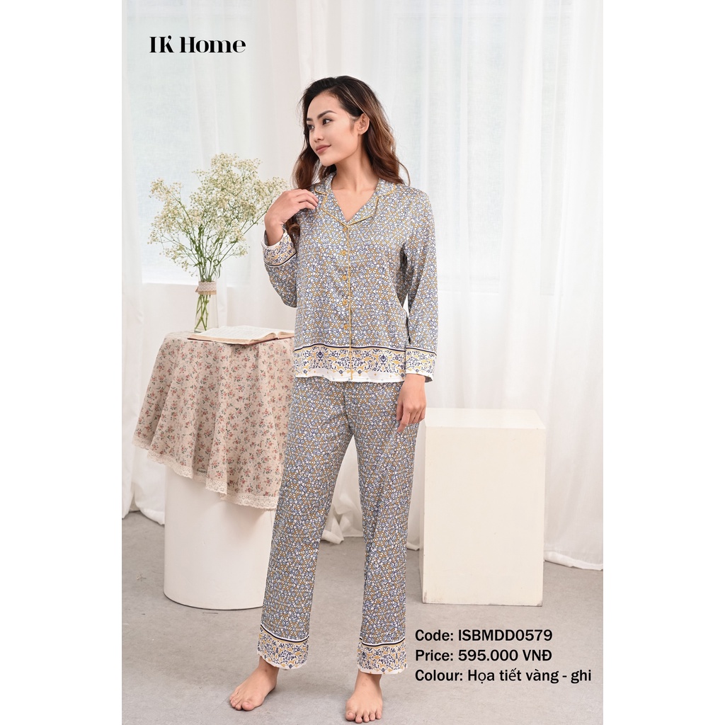 Bộ mặc nhà áo dài tay quần dài IK 0579 Giá 595,000đ