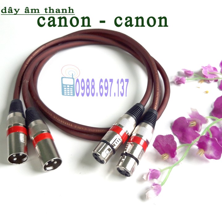 2 dây kết nối canon 2 đầu đực cái loại 80cm