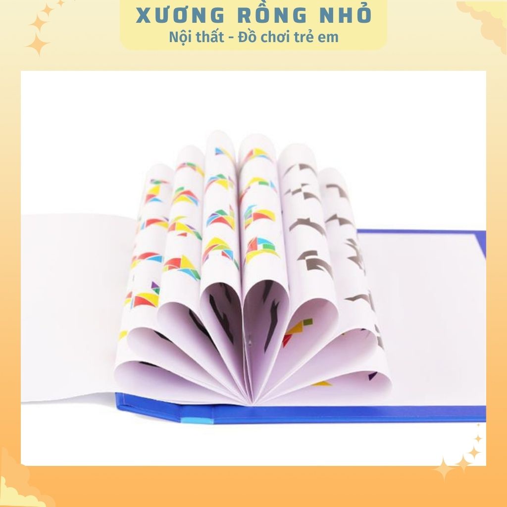 Đồ chơi tangram có nam châm - xếp hình trí uẩn kèm hướng dẫn cùng bé sáng tạo - Xương Rồng Nhỏ