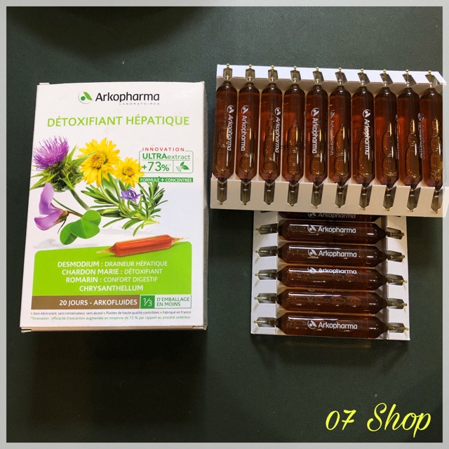 Thải độc gan Alopharma hộp 20 ống Chính hãng Pháp