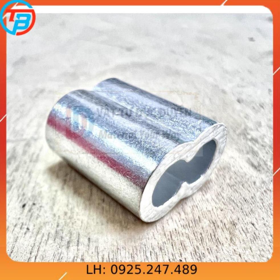 Đầu nhôm cốt nhôm khóa dây cáp Phi [ 8mm ] CÁP THÉP Thái Bình VinàN