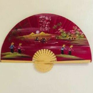 [ 1m1 ] Quạt Lụa Tranh Treo Tường Khổ Lớn