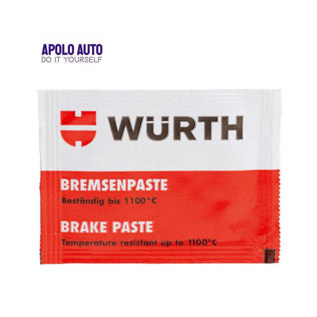 Mỡ tra má phanh WURTH Brake Paste, SX Đức, 5.5g