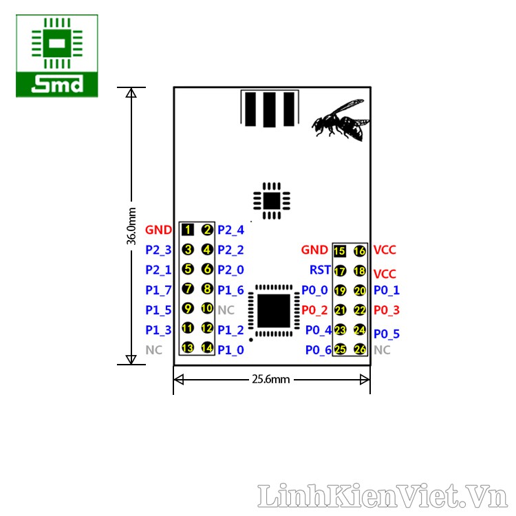 Module Zigbee TI CC2530 CC2591 2.4G (Z-0002)