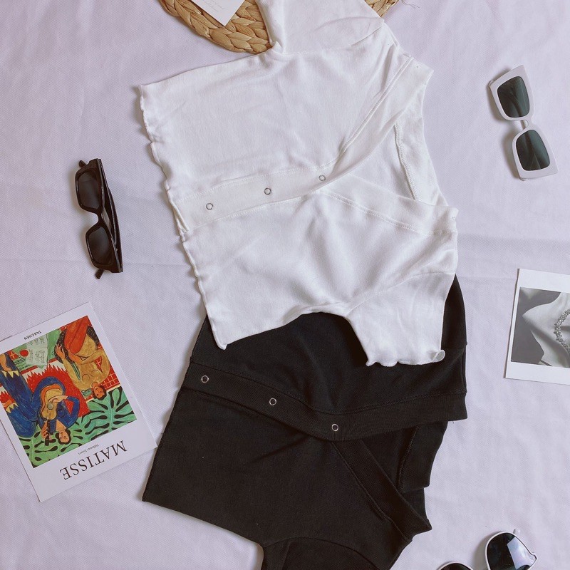 Áo croptop cúc bấm 007 | BigBuy360 - bigbuy360.vn