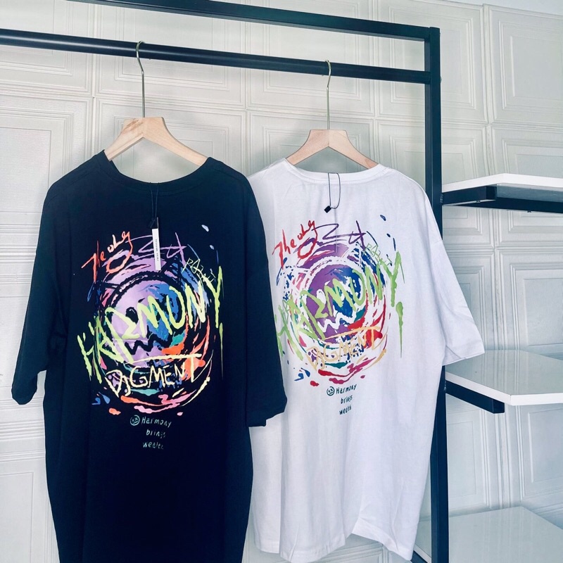 [2Buffalo] Áo thun Unisex, Áo thun nam nữ cap cấp tay ngắn cổ tròn 100% cotton Harmony streetwear form oversize | BigBuy360 - bigbuy360.vn