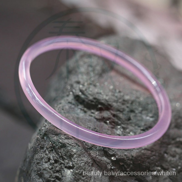 Vòng tay đá mã não tự nhiên màu hồng thời trang cổ điển cho nữ