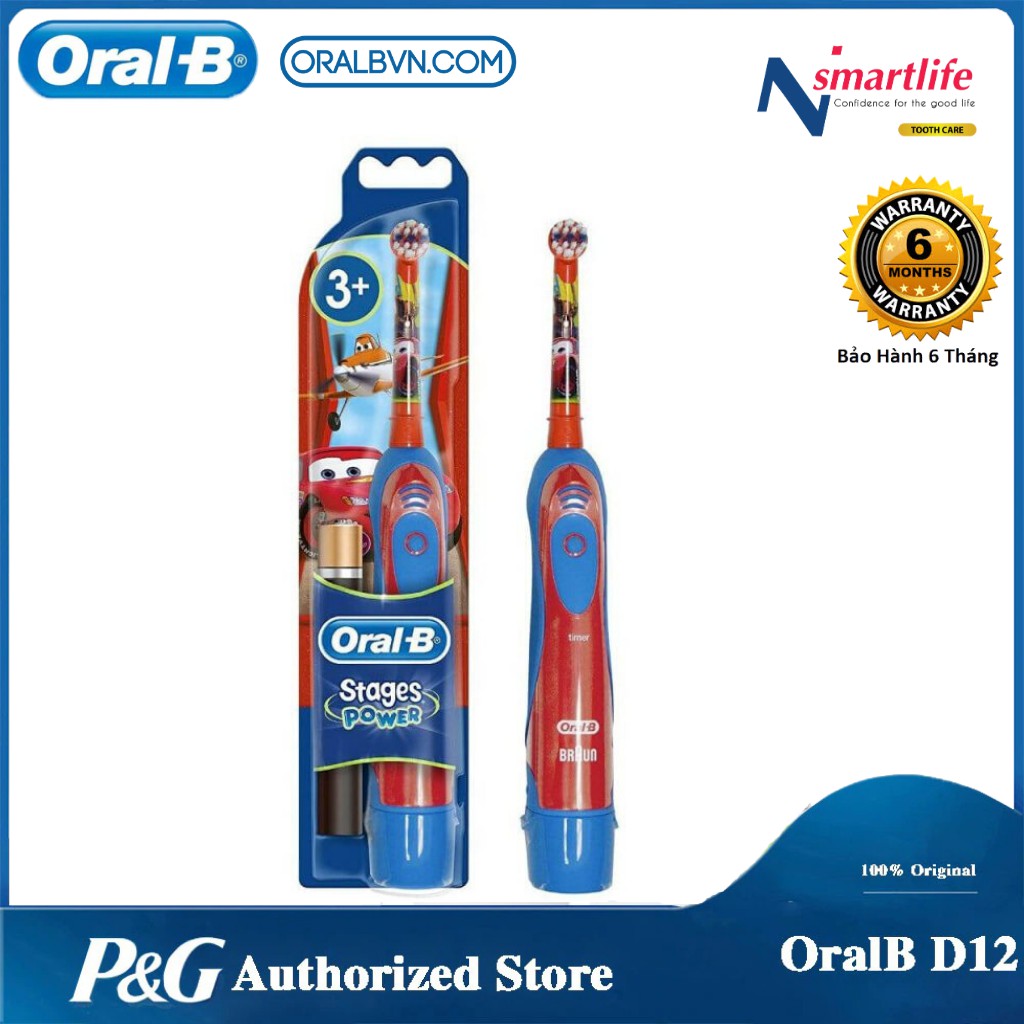 Bàn chải pin đánh răng tự động Oral-B Disney cho trẻ em, bé trai từ 3 tuổi