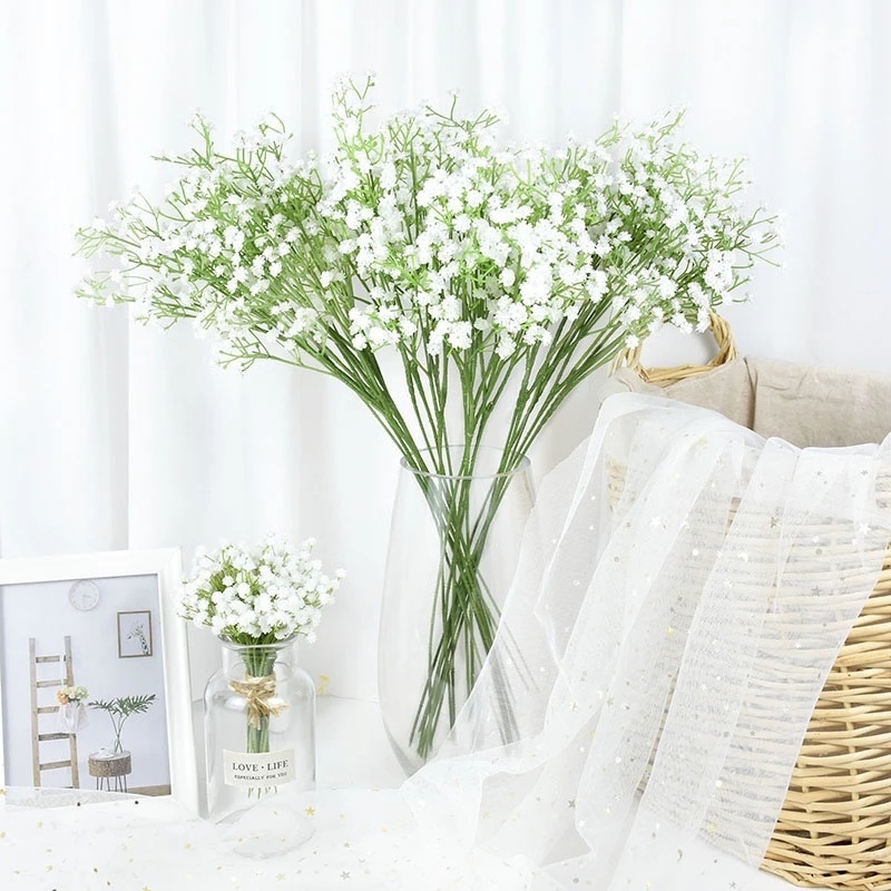 Bó Hoa Gypsophila Giả Lãng Mạn Dùng Trang Trí Nhà Cửa/Văn Phòng/Khách Sạn/Tiệc Cưới DIY