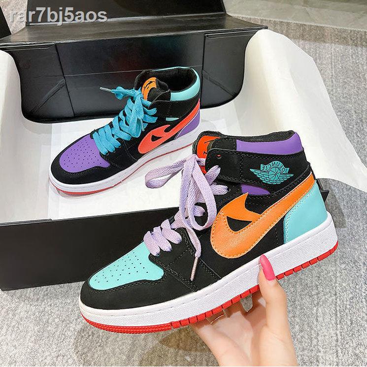 ✜№✠aj giày nữ kẹo quýt vịt giày cao cổ nữ mùa thu 2021 phong cách mới Học sinh hàn quốc tất cả các trận đấu gi