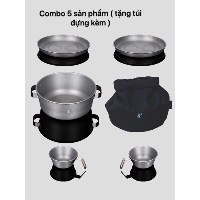 Bát, đĩa, tô canh , cốc nhôm  Fire maple