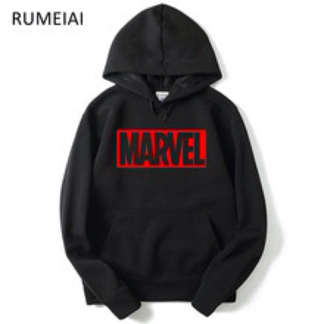 ÁO HOODIE THU ĐÔNG MARVEL ĐEN