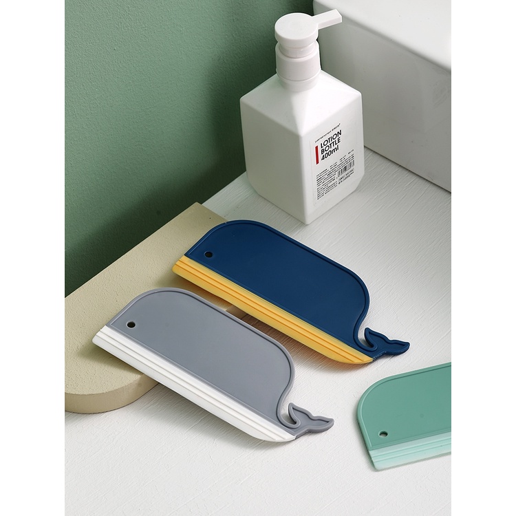 Hàng HOT Dụng cụ cạo vệ sinh cửa kính hình cá voi tiện lợi Bàn chải làm sạch cửa sổ Tay cầm đa năng khử nhiễm cho gương Windows 【Tennessee052】