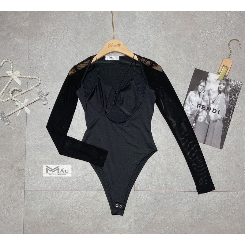 Áo bodysuit pha lưới sexy | WebRaoVat - webraovat.net.vn