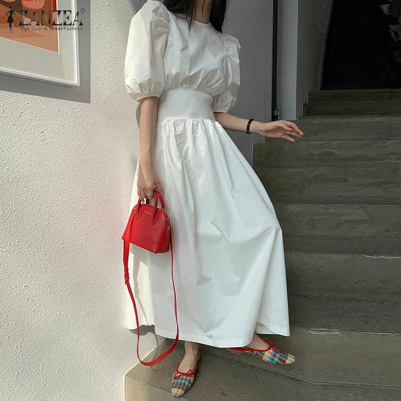 Đầm ZANZEA Tay Ngắn Kiểu Dáng Cổ Điển Thời Trang Cá Tính Cho Nữ | BigBuy360 - bigbuy360.vn