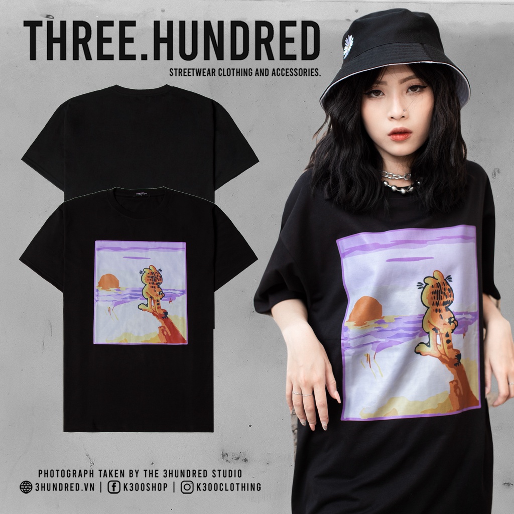 Áo Thun Garfield Cat Màu Đen