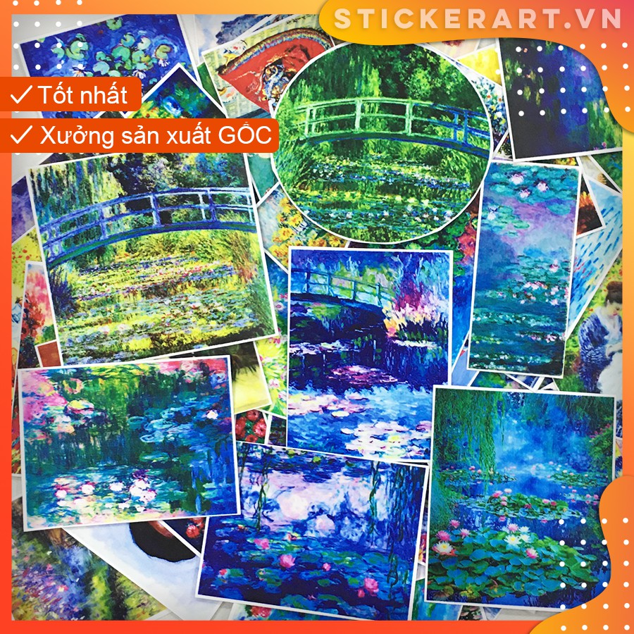 [ART-MONET] 65 Sticker chống nước/ dán laptop vali xe mũ bảo hiểm nhà cửa ...