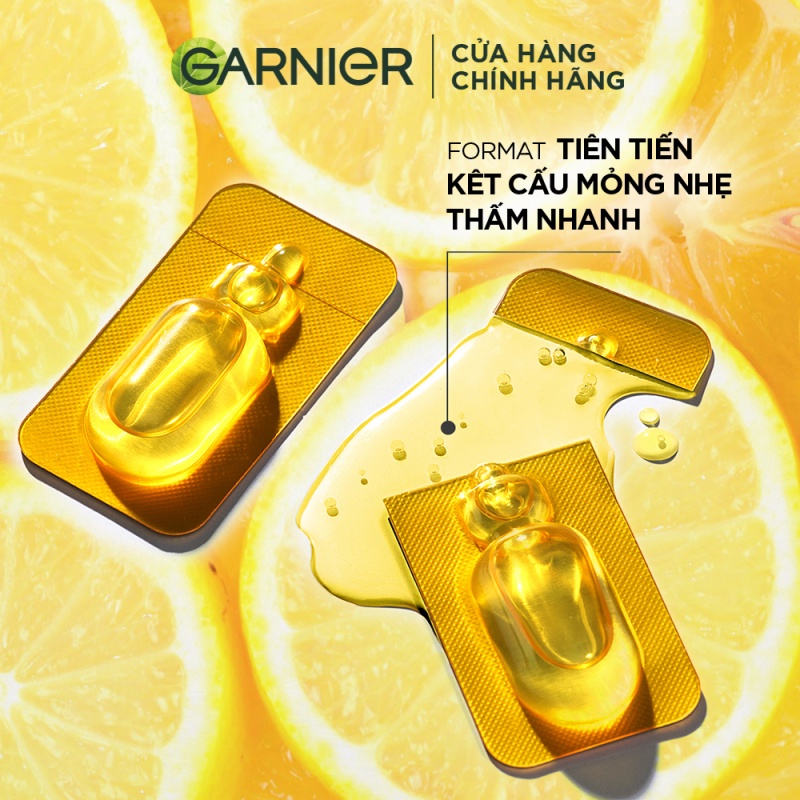 Dưỡng chất cô đặc làm mờ quầng thâm & thâm mụn Garnier Bright Complete VitaminC Ampoule Serum 1.5ml x 12