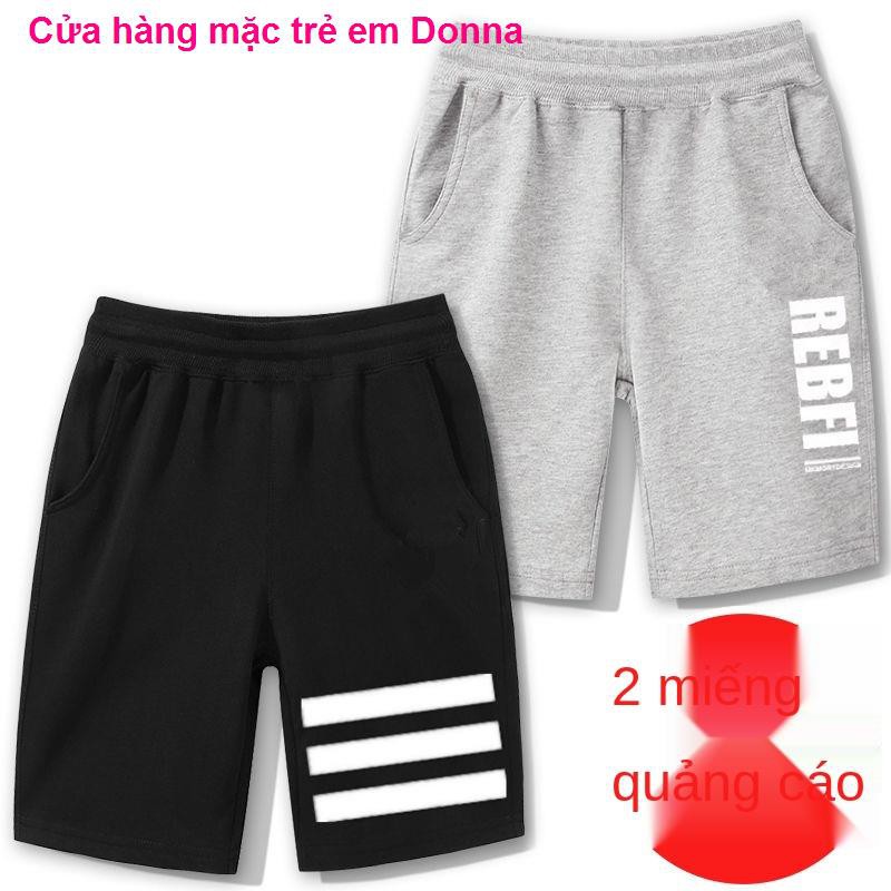 thời trang trẻ em[Hai mảnh] quần short thể thao cotton 2020 mùa hè mới của trẻ em mỏng phần năm ngoài thủy triều