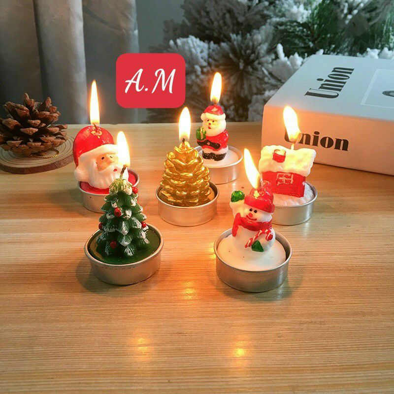 SET 3 NẾN THƠM NOEL NHIỀU HÌNH DỄ THƯƠNG