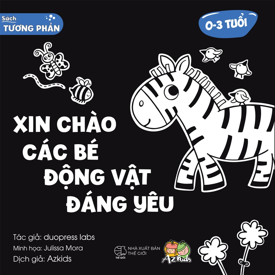 Sách Bộ Sách Tương Phản - Kích Thích Thị Giác Trẻ Sơ Sinh (Bộ 4 Cuốn) - Tặng Kèm 6 Thẻ Kích Thích Thị Giác