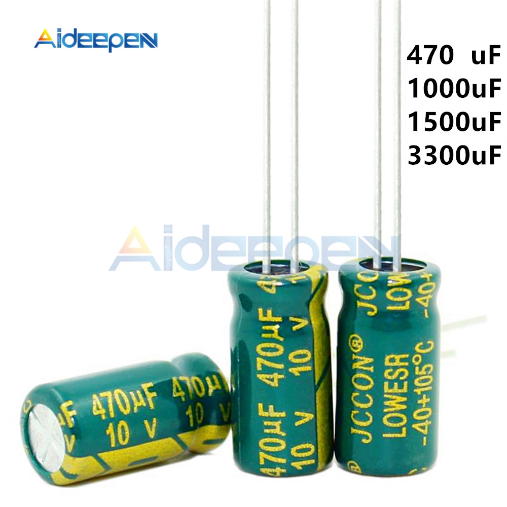 Bộ 10 Tụ Điện Nhôm 10v 470uf 1000uf 1500uf 3300uf Chuyên Dụng