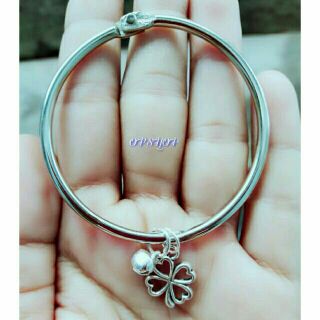 Kiềng tay inox cỏ 4 lá