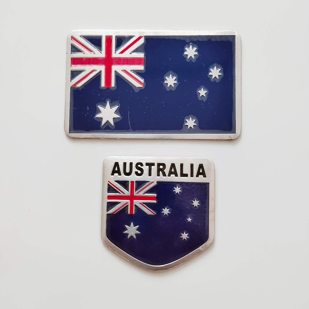 Tem Logo Cờ Úc Bằng Nhôm Nhiều Kích Thước