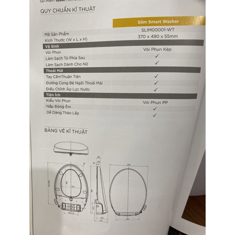 Nắp Rửa Bồn Cầu Thông Minh American Standard