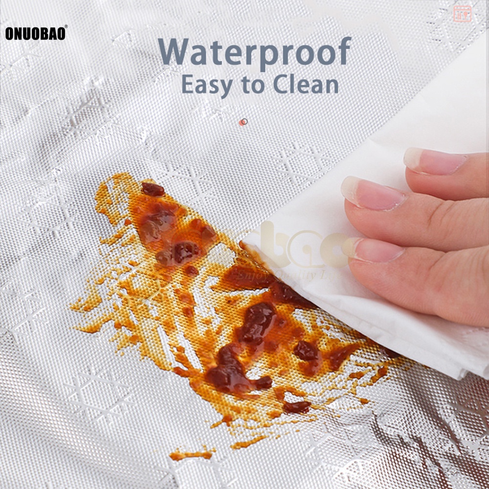 Túi nhựa đựng thức ăn trưa Onuobao chất liệu giấy nhôm cách nhiệt có túi bên