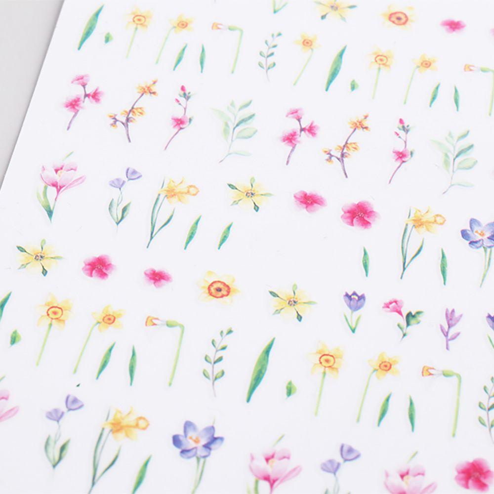 Sticker Dán Trang Trí Móng Nghệ Thuật Hình Hoa Tulip Nhiều Màu Thanh Lịch Quyến Rũ Dành Cho Nữ DIY