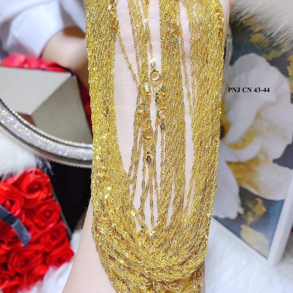 Dây chuyền xoắn cao cấp, có giấy của tiệm