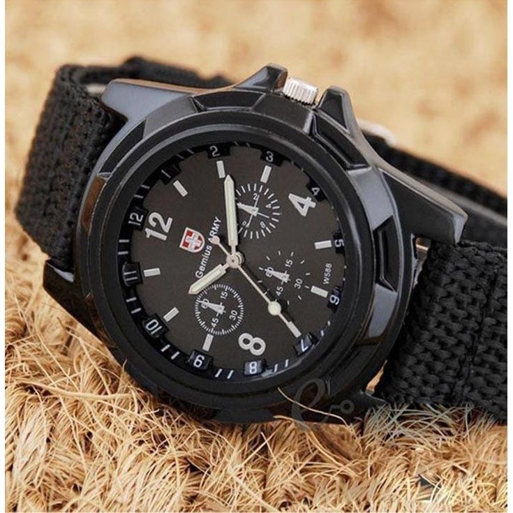 Đồng hồ nam SWISS ARMY dây dù, phong cách lính, chống nước