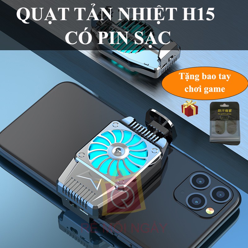 Quạt tản nhiệt điện thoại H15 có pin