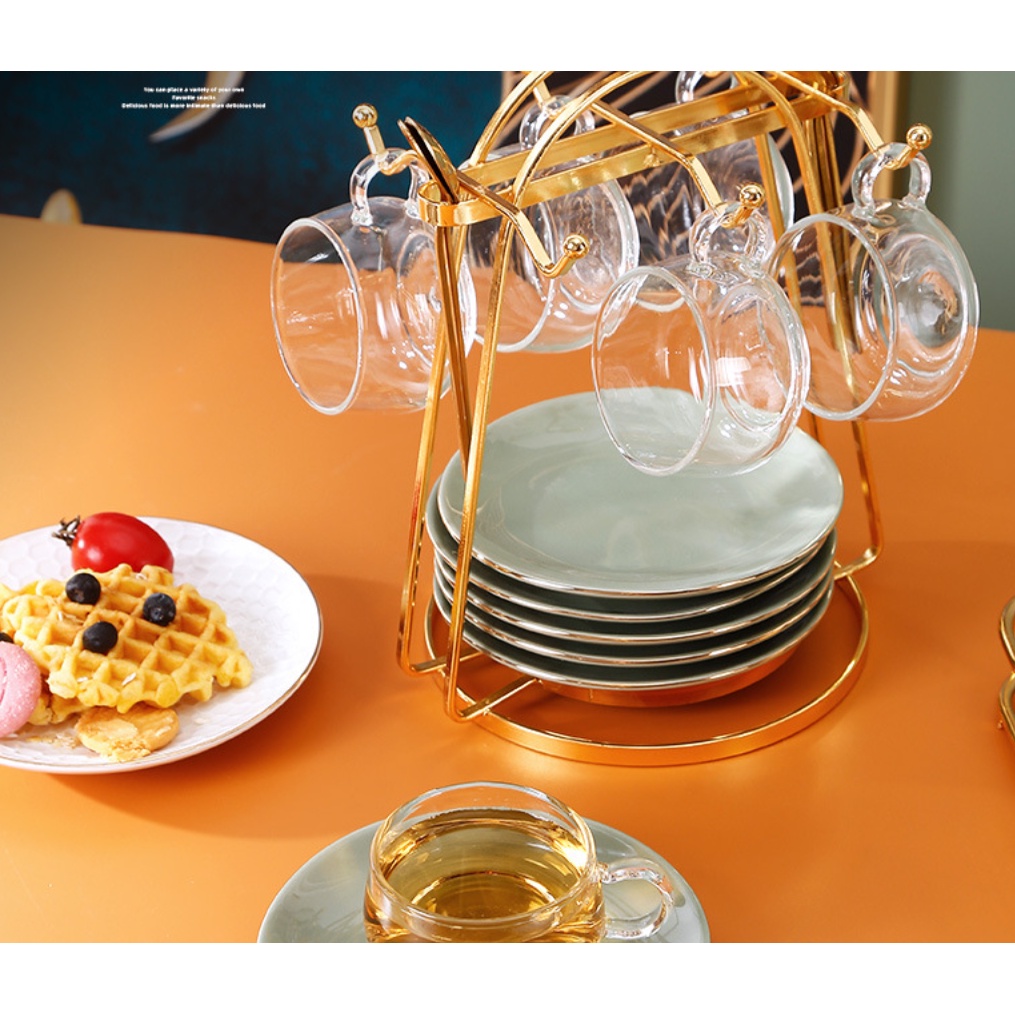 Bộ trà xanh mint. bộ tách pha trà màu xanh ngọc. ấm chén màu xanh ngọc